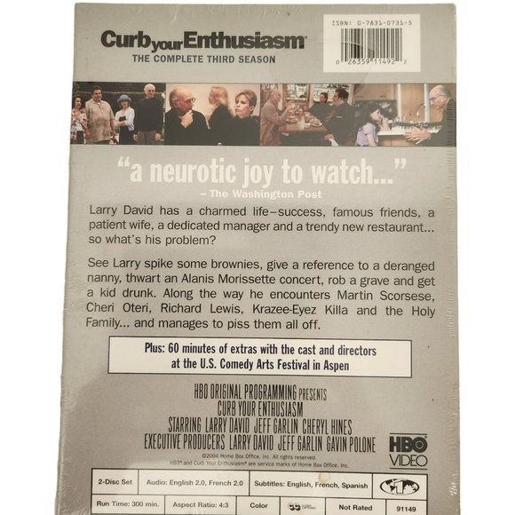 CURB YOUR ENTHUSIASM Complete Third Season 2004 Brand New/Sealed 2-DVD Set - Picture 6 of 7